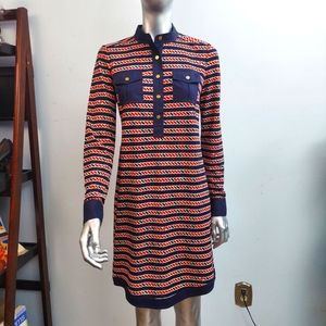 Tory Burch Long Sleeve Knit Dress, Sz XS